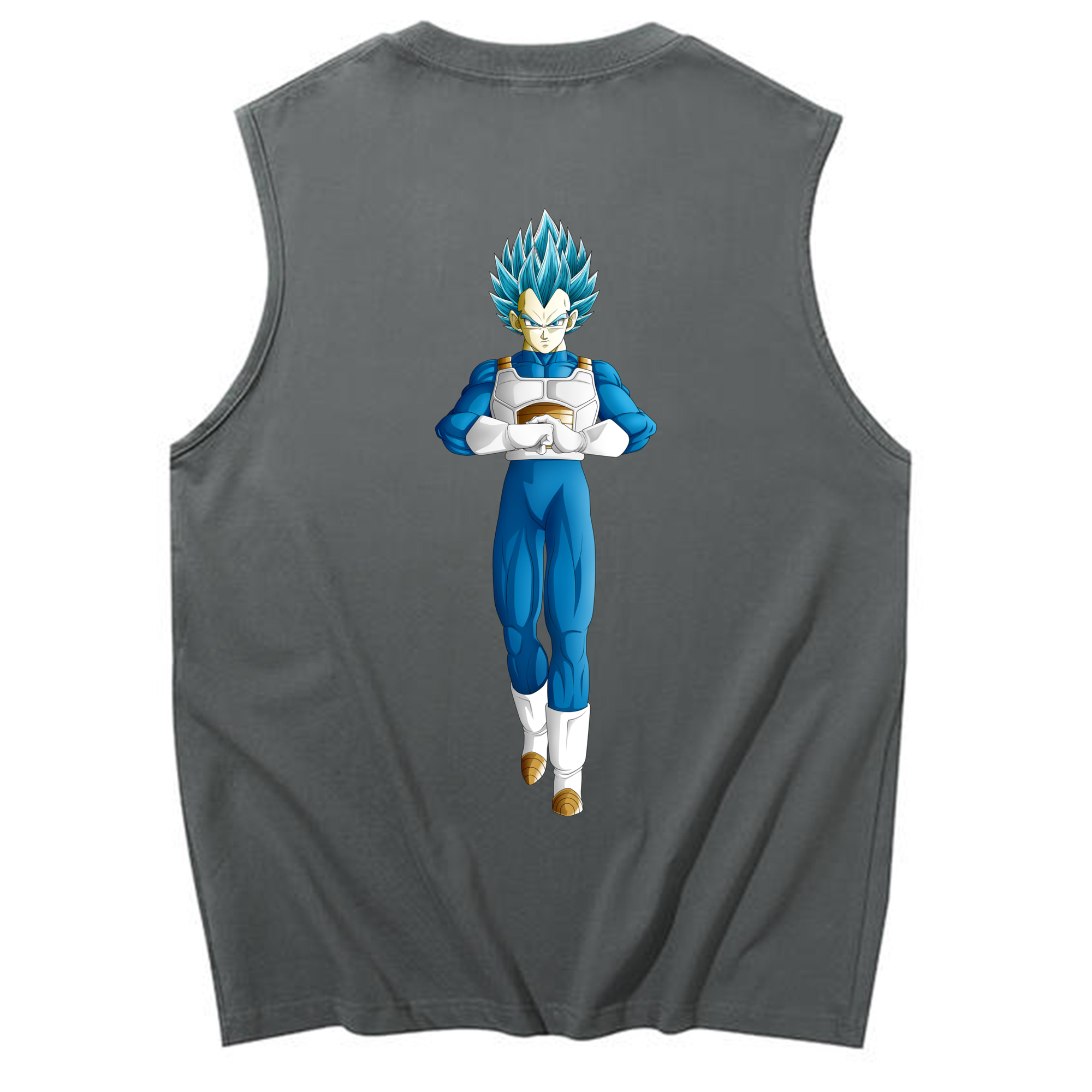 （画像用） ドラゴンボール ベジータ四世（Bejīta Yonsei）DRAGON BALL Vegeta IV コットン100％タンクトップ（背面プリント）